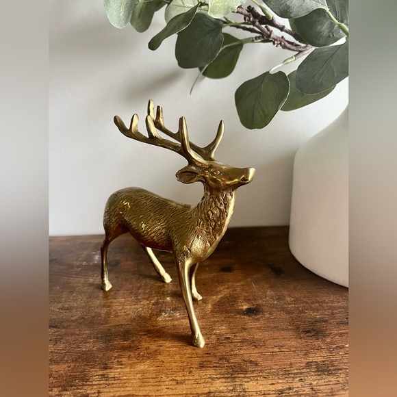 Other - Vintage Solid Brass Deer/Elk